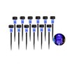 NEWOTE 12PCS Blue LED Outdoor Plastics Garden Solar Powered Landscape