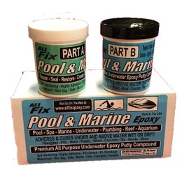 All Fix H20 Underwater EPOXY Putty Pool Marine Repair Cracks Leaks Seal Bond (12 oz. Unit)