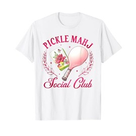 Pickleball & Mahjong Lover Funny Pickle Mahj Social Club T-Shirt