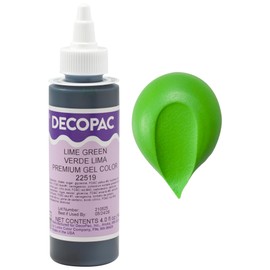DecoPac Lime Green Trend Premium Gel Color Cake Decorations, Green Food Coloring - Lime Green Gel Color - 4 Fl Oz