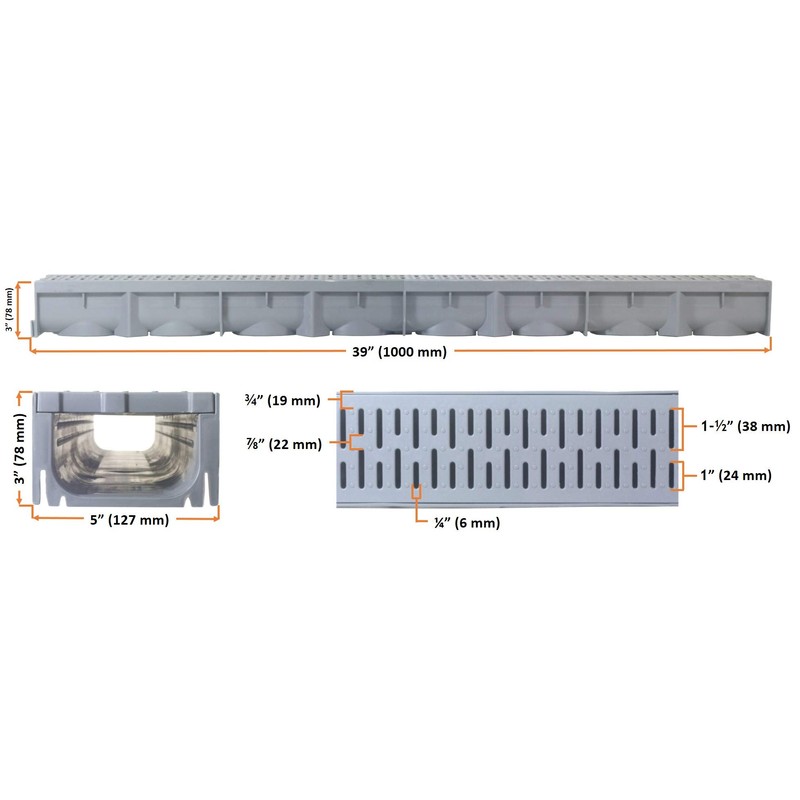 URA WATER - Model UA-100 - Drainage Trench Set -