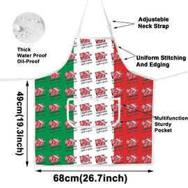 MYSOMY Capicola Ham Italian Apron Gabagool Italy Gifts For Italians Gabagool Capicola Meat Lover Gifts Italian Food Apron (Capicola uk1)