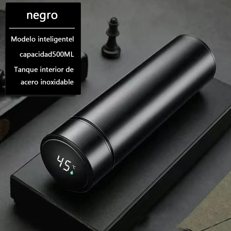 Termo Digital Inteligente De Acero Inoxidable 500ml Negro