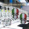 EmWoot 2PCS Italy Flag Patches Skull Patch Embroidered Tactical Military