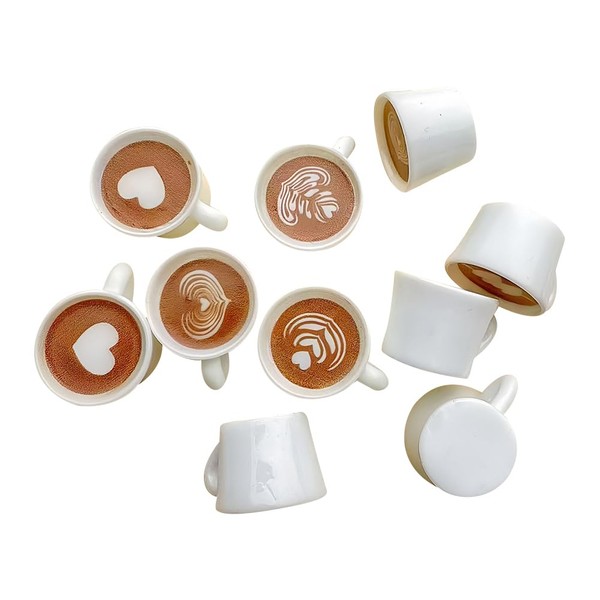 ccHuDE 50 Pcs 5 Styles Resin Coffees Cup Charms Coffee
