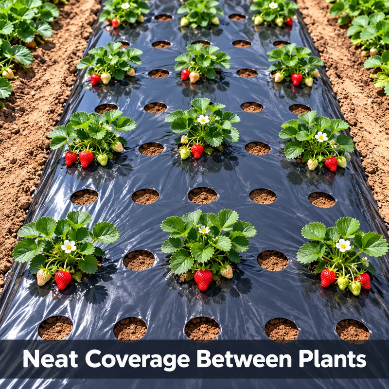 Black PE Mulch Film for Vegetable Gardens and Greenhouses, 37.4