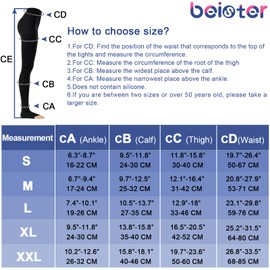 Medias de compresión médicas para mujeres y hombres, medias altas de muslo, 20-30 mmHg de apoyo graduado (Beister), Beige, Large