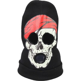 White Fang CZ517 Knit Hat, Fancy Dress, Balaclava, Balaclava, Party & Face Cover, Skull, c