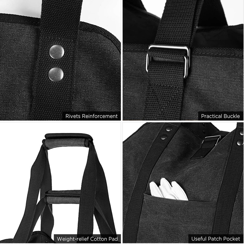 BONTHEE Extra Large Waterproof Firewood Log Carrier Canvas Firewood Holder