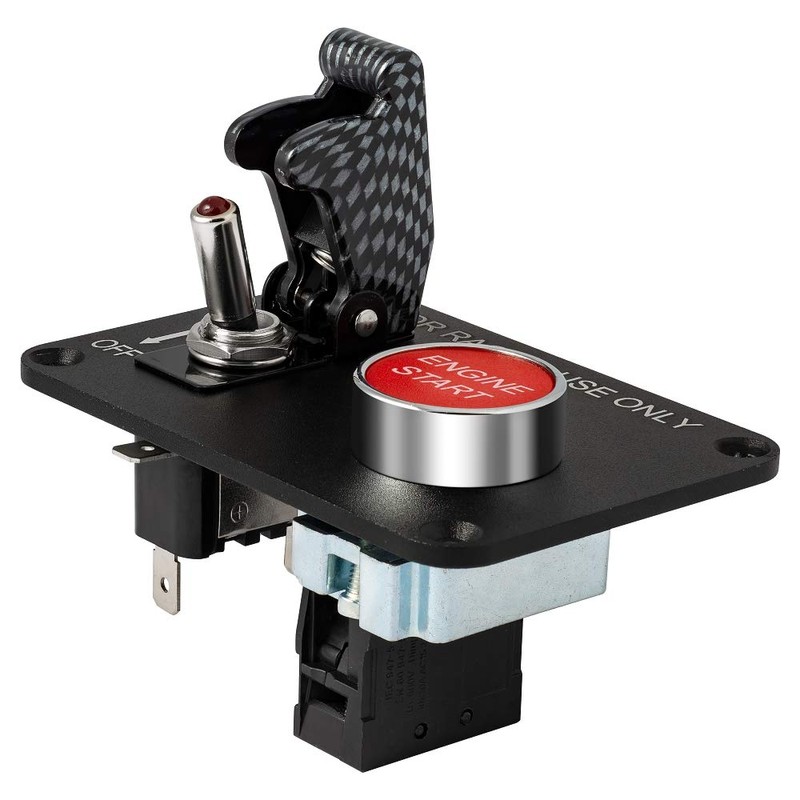 Jtron DC12V 20A Universal Racing Switch Panel Toggle Switch Carbon