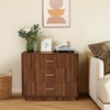 Fluted Dresser for Bedroom with 3 Drawers, 31.5" Wide Modern