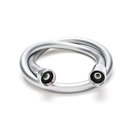 SilverLine Shower Hose 1/2 Inch Chrome with Anti-twist Protection Length 125 cm Made in Germany Various Lengths (50 - 200 cm) Complies with KTW & DVGW W 270 Requirements