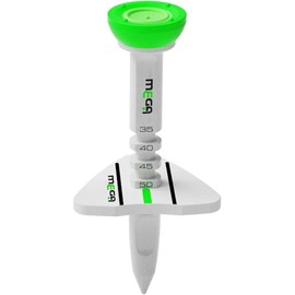 Mega Golf Control Tee with Ball Marker Adjustable Height 35mm to 55mm (Green)
