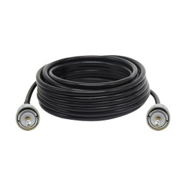 Rydocyee RG58 Coaxial Cable 18 Feet Solid Copper, UHF Male PL-259 to UHF Male PL-259 Low Loss, 50 Ohm Coax Cable for CB Radio, Ham Radio, SWR Meter, Police Scanner, Antenna Tuner (18FT)