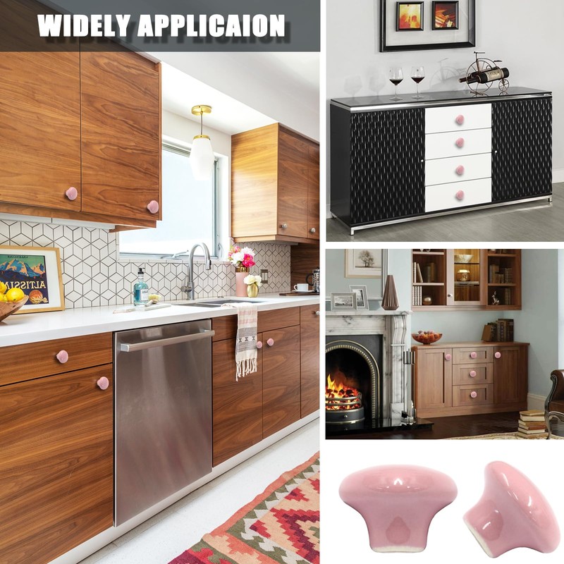 Biaungdo 10 Pack Ceramic Door Knobs, Retro Ceramic Dresser Knobs,