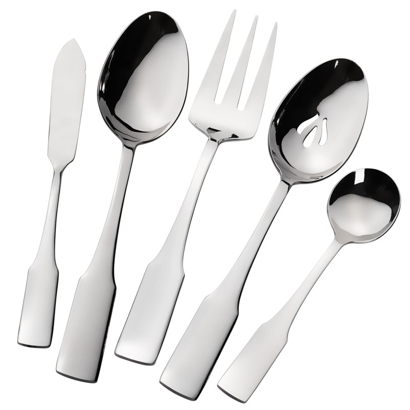 Alata Kate 65-Piece Silverware Set with Utensil-Serving Set, Service for