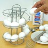Southern Homewares Egg Skelter Deluxe Modern Spiraling Dispenser Rack Silver