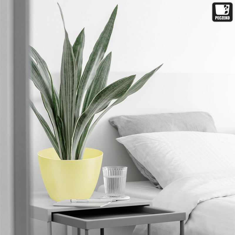 TULMERO Matte Flower Pot, Plastic Planter, Decorative Pot for Large