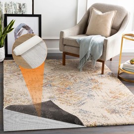 Non Slip Rug Pads 6x6.6 Ft Rug Grippers for Hardwood Floors Protector Under Rug Non Slip Pad Anti Skid Rug Mat Carpet Mat Cushion Keep Area Rugs in Place & Safe Washable Resistant Pads for Hard Floors