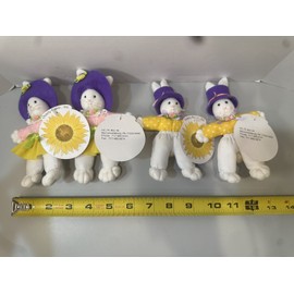 Decor NWT Overly-Raker Bunny Collection Set Of Four (2 of Each) Farmhouse Decor Easter