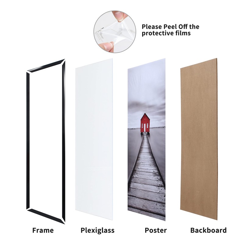 ELSKER&HOME 16x24 Poster Frame 3 Pack, Black Picture Frame for