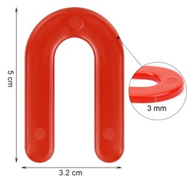 SDLDEER Pack of 400 Joint Spacers, 3 mm, U-Shape Spacers, Plastic, Tile Spacers, Levelling System for Wall and Floor Tiles (Red)