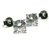 Ulinai Stud Earrings 6 mm 925 sterling silver diamond simulated