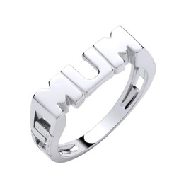 Sterling Silver MUM Ring - Sizes J K L M N O P Q R S T U V ~ Real 925 Sterling Silver (P)