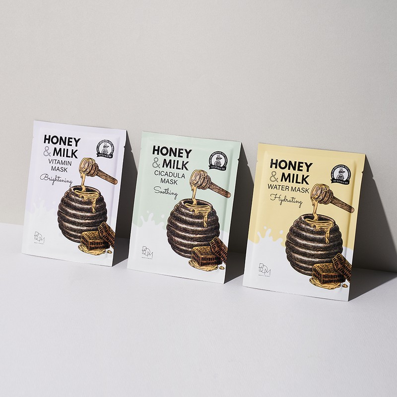 BOM [BOM] [1+1] Honey & Milk Mask Pack 25ml 10
