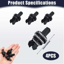 tiyiyok Pack of 4 Car Boot Parcel Shelf Clips, Mounting Clips, Plastic Expansion Rivets, 7705099001, 8200675047, 79916JD00A Replacement, Body Clips, Expansion Rivets Body Mounting Kit