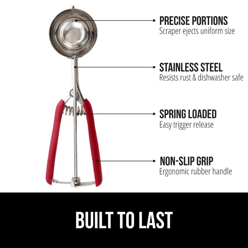 GORILLA GRIP BPA-Free Stainless Steel Cookie Scoop, 1 TBSP Scooper