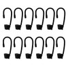SyiXute 12 Pcs Black Shock Cord Hook 10 X 8