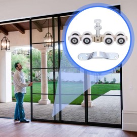 Joyzan Shower Cubicle Rollers, Shower Door Rollers, Sliding Door Roller for Cabinet Doors, Sliding Door Fitting, Sliding Doors, Running Profile, Axles, Window, Pulley Door, Sliding Door, Dual Wheel