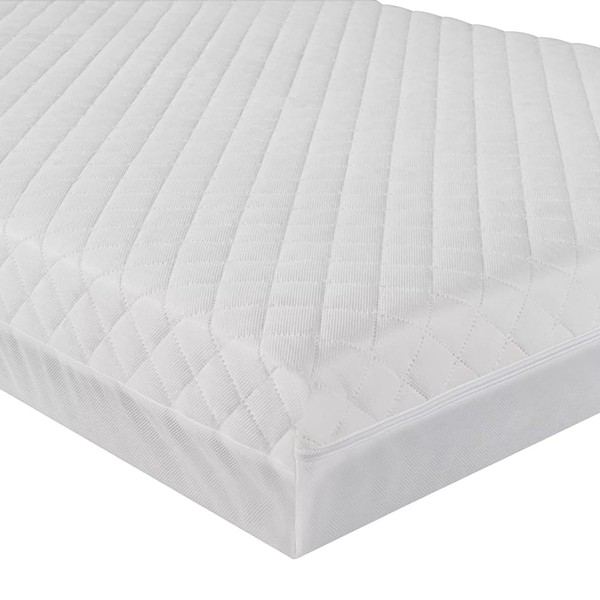 Night Comfort Extra Breathable Baby Toddler Cot Bed Mattress - Anti Allergy & Waterproof Zipped Removable Washable Cover -120 x 60 x 7.5 cm