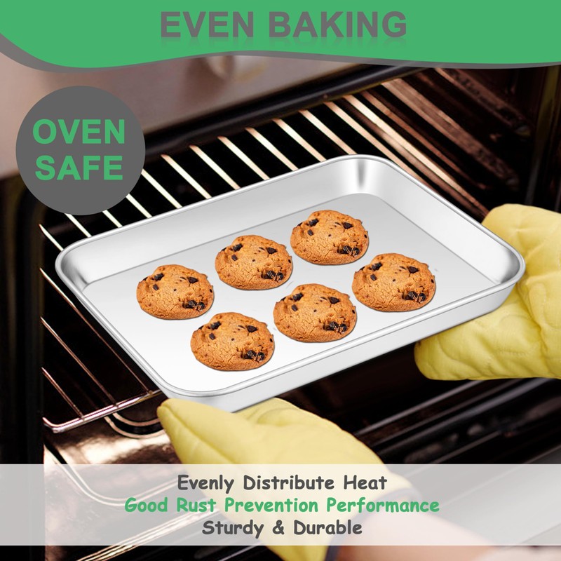 Joyair 9 Inch Toaster Oven Baking Pan, Professional Stainless Steel