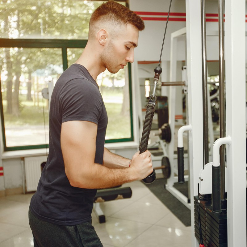 Retoo Nylon Triceps Rope Twisted Rope Pull Down Triceps Rope