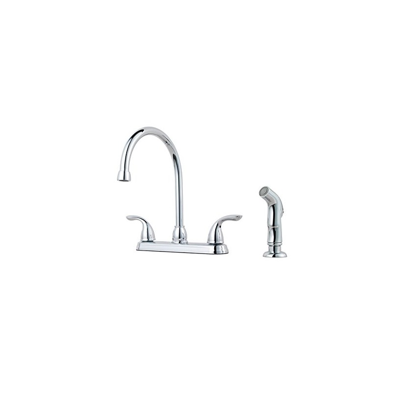 Pfister G1365000 Pfirst Series 2-Handle Kitchen Faucet with Side Spray