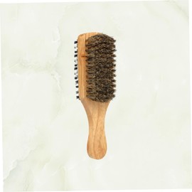 LALAFINA 2pcs Bristle Beard Brush Double-sided Beard Styling Tool for Men Portable Design for Grooming and Care for Bearded Men The Go