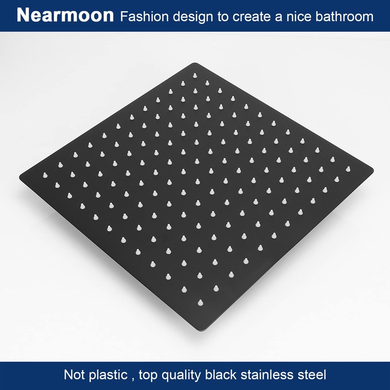 NearMoon Rain Shower Head With Shower Arm, Ceiling Mount Square