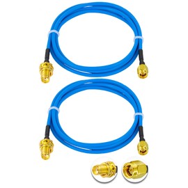 Vecys 2 x SMA Male to SMA Female RF Coaxial Cable 50 Ohm 3.3 ft/1 m RG405 SMA RF Coaxial Pigtail Cable