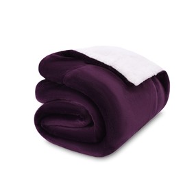 NANPIPER Baby Sherpa Blanket,Warm Toddler Throw Blanket,Soft Newborn Fleece Blanket for Winter (Purple,30x40 inches)