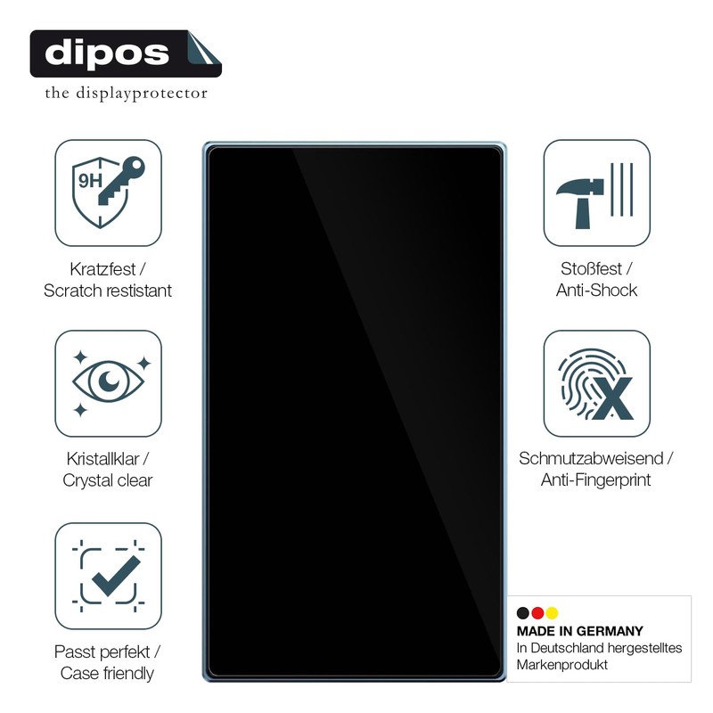 dipos I 2x Screen Protector 9H Clear Compatible with FiiO