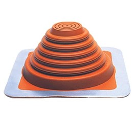 Fasteners Plus ST Fastening #6 Roofjack Square Silicone High Temperature Pipe Flashing Boot (Pipe OD 4-3/4" to 10"), Red