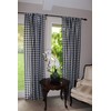 lovemyfabric Gingham/Checkered 100% Polyester Curtain Window Treatment/Decor Panel-Black and White