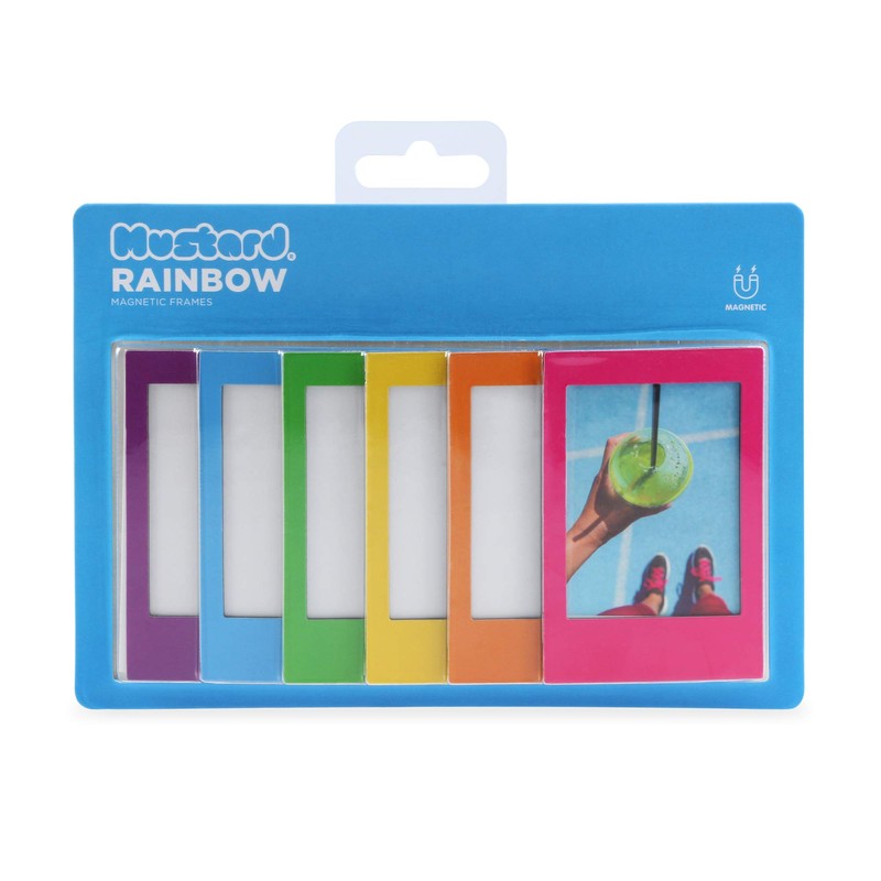 Mustard Rainbow Magnetic Picture Frames, Magnetic Photo Frames, Cute Mini