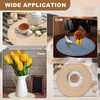 sourcing map 8 Pcs Round Woven Placemats, 4.3 Inch Braided