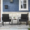 Flamaker Flamaker 3 Pieces Patio Set Outdoor Wicker Furniture Sets
