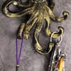 BSTKEY Cast Iron Octopus 5 Tentacles Decorative Wall Hook -