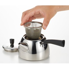 Yoshikawa YH6516 Stainless Steel Teapot, Yoko Hand Type (with Strainer), 18.9 fl oz (530 ml), Variety, Tsubame Sanjo, Made in Japan