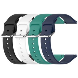 TenCloud 4 Pack Straps Compatible with Hwagol G28/G20 Smartwatch Bands Replacement Silicone Breathable Sport Wristbands (Black+Nave+Green+White)
